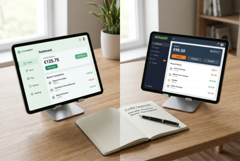 eZeeWallet versus Neteller vergelijking functies kosten en beschikbaarheid